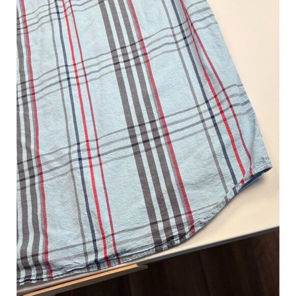 Carhartt Mens Shirt Large Tall LT Loose Fit Plaid Button Down Work Short Sleeve - Picture 2 of 9